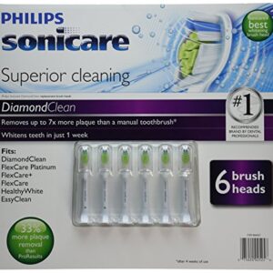 Philips Sonicare HX6066/70 DiamondClean Standard Brush Heads, 6-Pack