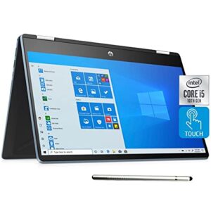 HP Pavilion 14" FHD IPS Touch Screen Student and Family Laptop, Intel Core i5-1035G1, WiFi 6, Google Classroom, 16GB DDR4 RAM, 256GB SSD, Bundle with Stylus Pen, Windows 10, Cloud Blue