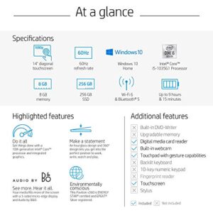 HP Pavilion 14" FHD IPS Touch Screen Student and Family Laptop, Intel Core i5-1035G1, WiFi 6, Google Classroom, 16GB DDR4 RAM, 256GB SSD, Bundle with Stylus Pen, Windows 10, Cloud Blue