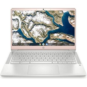 HP Chromebook 14A-NA0019DS 14" HD Touchscreen Intel Celeron N4020, Intel UHD Graphics 600, 4GB LPDDR4 RAM, 32GB eMMC Storage, Chrome OS, Pale Rose (Renewed)