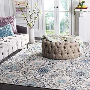 SAFAVIEH Madison Collection 8' x 10' Cream / Light Grey MAD600C Boho Chic Glam Paisley Non-Shedding Living Room Bedroom Dining Home Office Area Rug