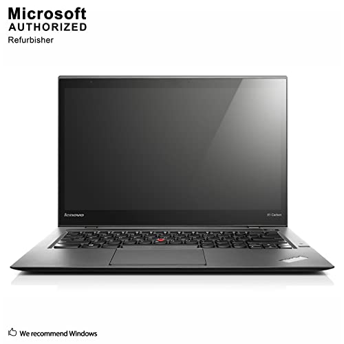 Lenovo ThinkPad X1 Carbon 4TH GEN 14" Business Laptop, Intel Core I5-6300U 2.4GHZ, 8G DDR3, M.2 128G SSD, HDMI, mDP, USB 3.0, Windows 10 Pro 64 Bit-Multi-Language Supports En/Fr/Sp(Renewed).
