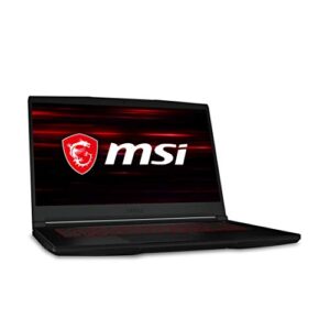 MSI GF65 Gaming Laptop: 15.6" 144Hz FHD 1080p, Intel Core i7-10750H, NVIDIA GeForce RTX 3050, 8GB, 512GB NVMe SSD, Red Keyboard, Win 10, Black (10UC-439)