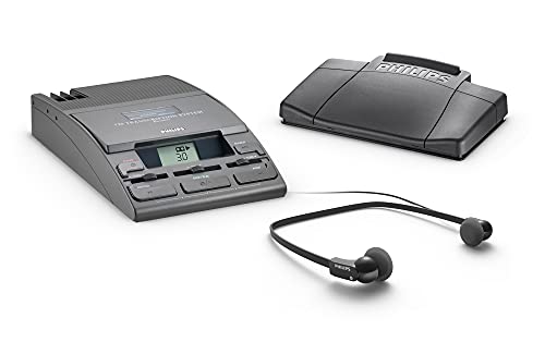 Philips LFH072052 720-T Desktop Analog Mini Cassette Transcriber Dictation System with Foot Control