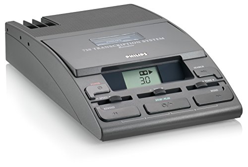 Philips LFH072052 720-T Desktop Analog Mini Cassette Transcriber Dictation System with Foot Control