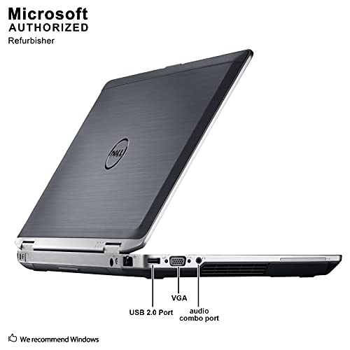 Dell Latitude E6520 15.6 Inch Business Laptop, Intel Core i5-2410M up to 2.9GHz, 8G DDR3, 500G, DVD, WIFI, Bluetooth, VGA, HDMI, Win10 Pro 64 Bit Multi-Language Support EN/FR/SPA (Renewed)