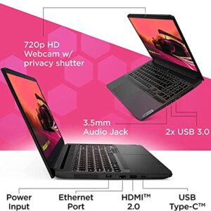 Lenovo 2022 Newest IdeaPad 3 Gaming Laptop, 15.6 Inch FHD 122Hz Display, AMD Ryzen 5 5600H, NVIDIA GeForce RTX 3050 Ti, 8GB RAM, 256GB SSD, Wi-Fi6, Shadow Black, Windows 11 Home, Bundle with JAWFOAL