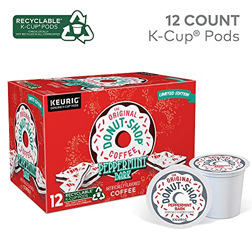 The Original Donut Shop Peppermint Bark Coffee, Black, 12 K-Cup Pods, 4.1 Oz