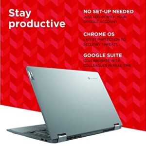 Lenovo Chromebook Flex 5 13" FHD IPS Touchscreen 2-in-1 Laptop, Intel Core i3-10110U, 4GB DDR4, 64GB eMMC, MicroSD Card Reader, Webcam, WiFi,BT, Backlit Keyboard, Chrome OS/ GCube 64GB Micro SD Card