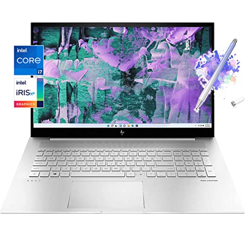 HP Envy 17inch Touchscreen Laptop| New Intel Core i7-1255U| Windows11| Wireless Wi-Fi6E| Thunderbolt4 USB4 Type C| Backlit Keyboard| SD Card Reader| Fingerprint| Stylus Pen (64GB RAM | 1TB PCIe SSD)