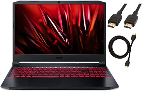 Acer Nitro 5 15.6" FHD 144Hz IPS Display Gaming Laptop | AMD Ryzen 5 5600H | NVIDIA GeForce RTX 3060 | 8GB RAM | 512GB SSD | Backlit Keyboard | Windows 11 | with HDMI Cable Bundle