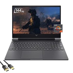 2022 HP Victus 15 Gaming Laptop, 15.6" FHD IPS 144Hz, AMD 8-Core Ryzen 7 5800H (Beat i9-10980HK), GeForce RTX 3050 Ti, 32GB RAM, 1TB PCIe SSD, USB-C, RJ45, WiFi 6, Backlit, SPS HDMI 2.1 Cable, Win 11