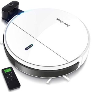 serenelife smart automatic robot cleaner-1400 pa charging robo vacuum cleaner with docking station, self activation, anti-fall sensors-carpet, hardwood, linoleum, tile-pure clean, white