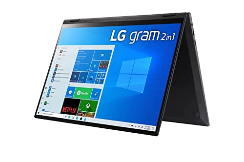 2022 LG Gram 2-in-1 Ultralight Laptop | 16" WQXGA IPS Touch | Intel Core i7-1165G7 | 16GB RAM 512GB NVMe SSD | Iris Xe Graphics | WiFi 6 | Backlit | FPR | Fullday Battery | Windows 10 w/Pen (Renewed)
