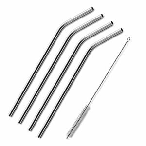 4 bent stainless steel straws extra long fits compatible with 30 oz & 20 oz yeti &rtic tumbler rambler cups – bonbon drinking straw