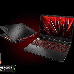 Acer Nitro 5 AN515-45-R83Z Gaming Laptop, AMD Ryzen 5 5600H Hexa-Core Processor | NVIDIA GeForce GTX 1650 | 15.6" FHD 144Hz IPS Display | 8GB DDR4 | 256GB NVMe SSD | WiFi 6 | Backlit Keyboard