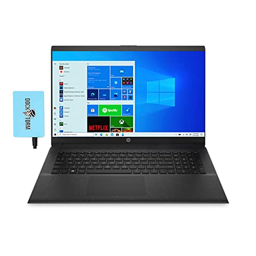 2022 Newest HP 17.3" HD+ Premium Business Laptop (Intel i7-1165G7 4-Core, 32GB RAM, 1TB PCIe SSD + 1TB HDD, Intel Iris Xe, 1600x900, WiFi 5, BT 5, HD Webcam, 2xUSB 3.1, Win 11 Home) with Hub