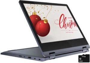 2022 lenovo chromebook flex 3 11″ 2-in-1 convertible laptop, 11.6-inch hd touch screen, mediatek mt8183 octa-core processor, 4gb ram, 64gb emmc, webcam, usb type c, chrome os, titac accessory