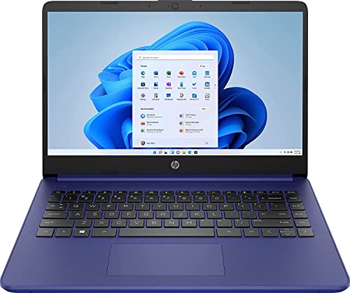 HP Laptop 14-cf2703ds 14" HD (1366 x 768) Intel Celeron N4120, Intel UHD Graphics 600, 4GB DDR4 RAM, 64GB eMMC Storage, Windows 11 Home, Royal Blue (Renewed)