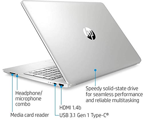 HP Laptop 15-dy1079ms (Core i7-1065G7) 15.6 Full HD 1920x1080 IPS touchscreen 12GB DDR4 Ram, 256GB SSD, Webcam, HDMI, Silver, Windows 10 Home (Renewed)