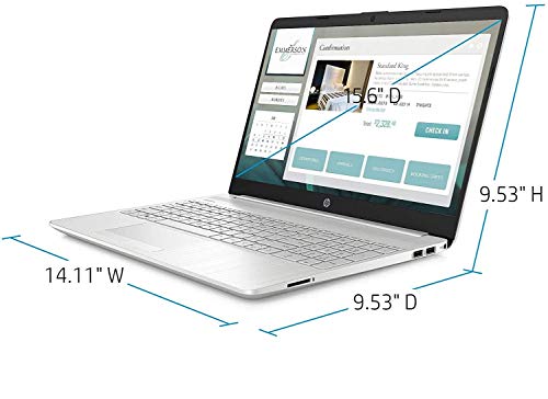 HP Laptop 15-dy1079ms (Core i7-1065G7) 15.6 Full HD 1920x1080 IPS touchscreen 12GB DDR4 Ram, 256GB SSD, Webcam, HDMI, Silver, Windows 10 Home (Renewed)