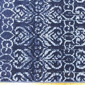 Unique Loom Del Mar Collection Area Rug-Transitional Inspired with Modern Contemporary Design, Rectangular 9' 0" x 12' 2", Blue/Navy Blue