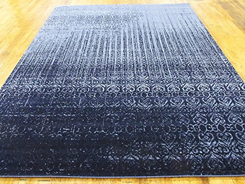 Unique Loom Del Mar Collection Area Rug-Transitional Inspired with Modern Contemporary Design, Rectangular 9' 0" x 12' 2", Blue/Navy Blue