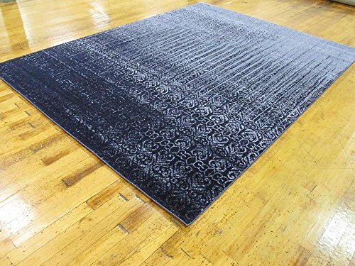 Unique Loom Del Mar Collection Area Rug-Transitional Inspired with Modern Contemporary Design, Rectangular 9' 0" x 12' 2", Blue/Navy Blue