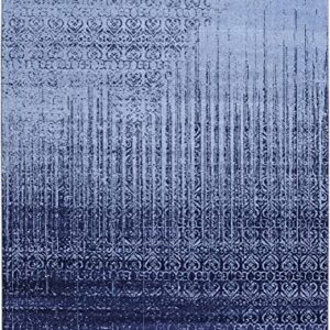 Unique Loom Del Mar Collection Area Rug-Transitional Inspired with Modern Contemporary Design, Rectangular 9' 0" x 12' 2", Blue/Navy Blue