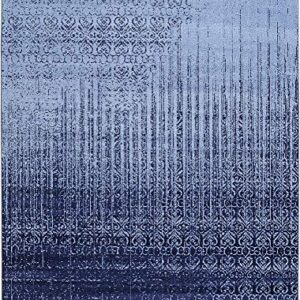 Unique Loom Del Mar Collection Area Rug-Transitional Inspired with Modern Contemporary Design, Rectangular 9' 0" x 12' 2", Blue/Navy Blue