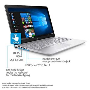 HP 15.6 inch HD Laptop, Intel Core i5-7200U Processor 2.5GHz, 12GB DDR4 RAM, 1TB HDD, HDMI, Bluetooth, SuperMulti DVD, WiFi, HD Webcam, Windows 10 -Turbo Silver