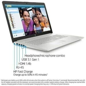 HP 17-by3065st 17.3" Notebook Intel Core i5-1035G1 - 8GB DDR4 - 128GB SSD + 1TB HDD - Intel UHD Graphics - Windows 10 - Silver - New