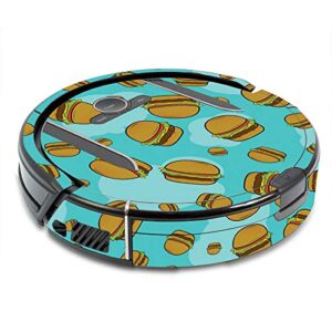 mightyskins skin compatible with shark ion robot r85 vacuum – burger heaven | protective, durable, and unique vinyl decal wrap cover | easy to apply, remove, and change styles | made in the usa