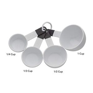 KitchenAid KE058OHWHA Classic Measuring Cups, Set of 4, White/Black