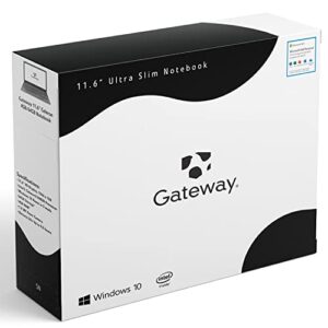 Gateway 11.6" Ultra Slim Notebook Laptop Computer, Blue, Intel Celeron N4020 Processor, 4GB LPDDR4 RAM, 64GB eMMC, Bluetooth, Webcam, Windows 10 S, Office 365 Personal 1-Year, BROAGE 64GB Flash Drive