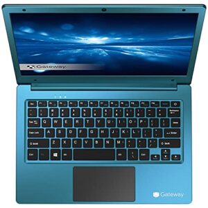 Gateway 11.6" Ultra Slim Notebook Laptop Computer, Blue, Intel Celeron N4020 Processor, 4GB LPDDR4 RAM, 64GB eMMC, Bluetooth, Webcam, Windows 10 S, Office 365 Personal 1-Year, BROAGE 64GB Flash Drive