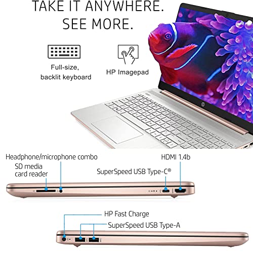 HP 15.6" Touchscreen Laptop with Backlit Keyboard, 15.6-inch HD Touchscreen Display, AMD Dual-core Processor, AMD Radeon Graphics, Thin & Portable, Windows 10 Home(8GB RAM | 256GB SSD)