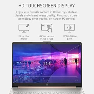 HP 15.6" Touchscreen Laptop with Backlit Keyboard, 15.6-inch HD Touchscreen Display, AMD Dual-core Processor, AMD Radeon Graphics, Thin & Portable, Windows 10 Home(8GB RAM | 256GB SSD)