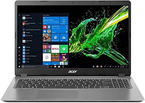 2020 Acer Aspire 3 15.6" Full HD 1080P Laptop PC, Intel Core i5-1035G1 Quad-Core Processor, 8GB DDR4 RAM, 256GB SSD, Ethernet, HDMI, Wi-Fi, Webcam, Numeric Keypad, Windows 10 Home, Steel Gray