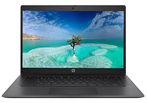 2022 Newest HP 14" Flagship Chromebook, AMD Processor, 8GB LPDDR4, 32GB Storage, Chrome OS, Dale Black (Renewed) (Dale Black)