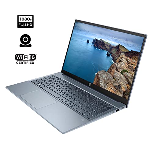 Newest HP Pavilion Laptop, 15.6" Full HD Touchscreen, Intel Core i7-1255U Processor, 64GB RAM, 2TB SSD, Backlit Keyboard, Wi-Fi 6, HDMI, Webcam, Windows 11 Home, Blue