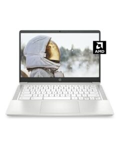 hp chromebook 14a laptop, amd 3015ce processor, 4 gb ram, 32 gb emmc storage, 14-inch micro-edge hd display, google chrome os, anti-glare screen, long-battery life (14a-nd0021nr, 2021, ceramic white)