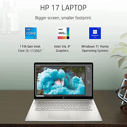 2022 Newest HP 17 Laptop, 17.3" FHD IPS Display, Intel Core i5-1135G7 Quad-Core Processor, Intel Graphics, 32GB RAM, 1TB PCIe SSD, HDMI, Windows 11 + Microfiber Cloth