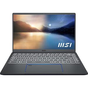 msi prestige 14 14″ fhd ultra thin and light professional laptop: intel core i7-1260p rtx 3050 16gb lpddr4x 512gb nvme ssd, thunderbolt 4, microsd card reader, win 11 pro: carbon gray a12uc-006