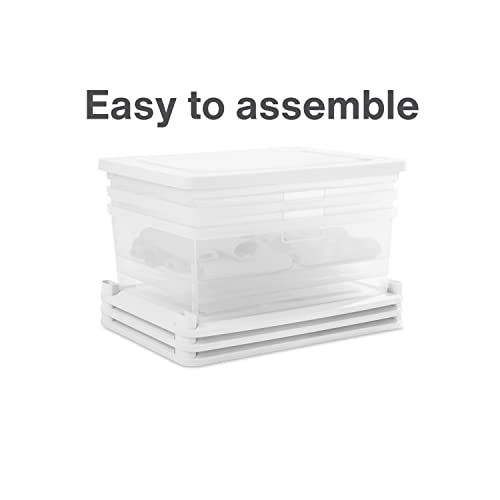 Sterilite 4538001K Wide 3 Drawer Tower- White KD, 1 -Pack