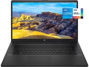 hp 2023 newest 17.3 inch hd thin laptop, intel core i5-1235u (up to 4.4ghz, 10 cores), intel iris xe graphics, 16gb ram, 1tb pcie ssd, windows 11, black (renewed)