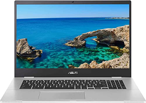 ASUS 2022 Chromebook 17.3 Inch FHD Laptop, Intel Celeron N4500 Up to 2.8Ghz, 4GB DDR4 RAM, 128GB Storage, USB C, Wifi6, 17hours Battery Life, Bluetooth5.2, Webcam, Chrome OS