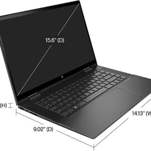 HP Envy X360 2-in-1 15 15.6" FHD Touchscreen Laptop Computer, 6-Core AMD Ryzen 5 5625U, 8GB RAM 256GB PCIe SSD, Backlit Keyboard, Convertible, Fast Charge, Windows 11 Home, Nightfall Black, w/Hub