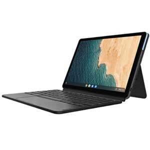 lenovo duet 2-in-1 chromebook, 10.1″ fhd (1920 x 1200) touchscreen, laptop or tablet mode, usi pen included, 4gb ram, 128gb storage, integrated graphics, chrome os, za6f0075us, ice blue + iron grey