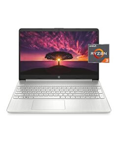 hp 15 laptop, amd ryzen 3 processor, 8 gb ram, 256 gb ssd, 15.6” full hd windows 10 home in s mode, lightweight computer with webcam and dual mics, work, study, & gaming (15-ef1050nr, 2021)